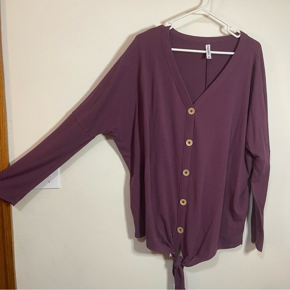 Button Up Top With Knot Detail